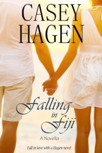 Casey's cover for her novella, Falling in Fiji